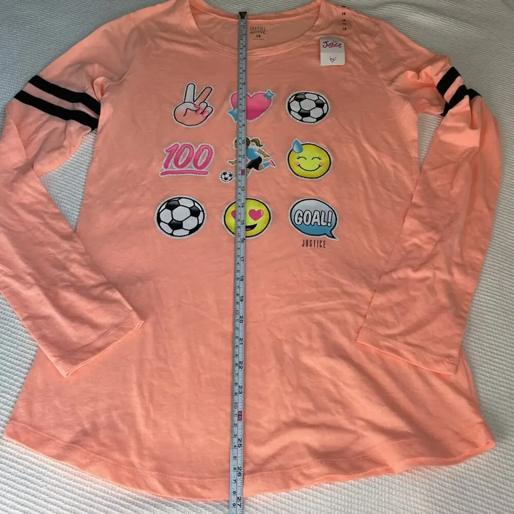 Justice Active Long Sleeved Tee Size 18